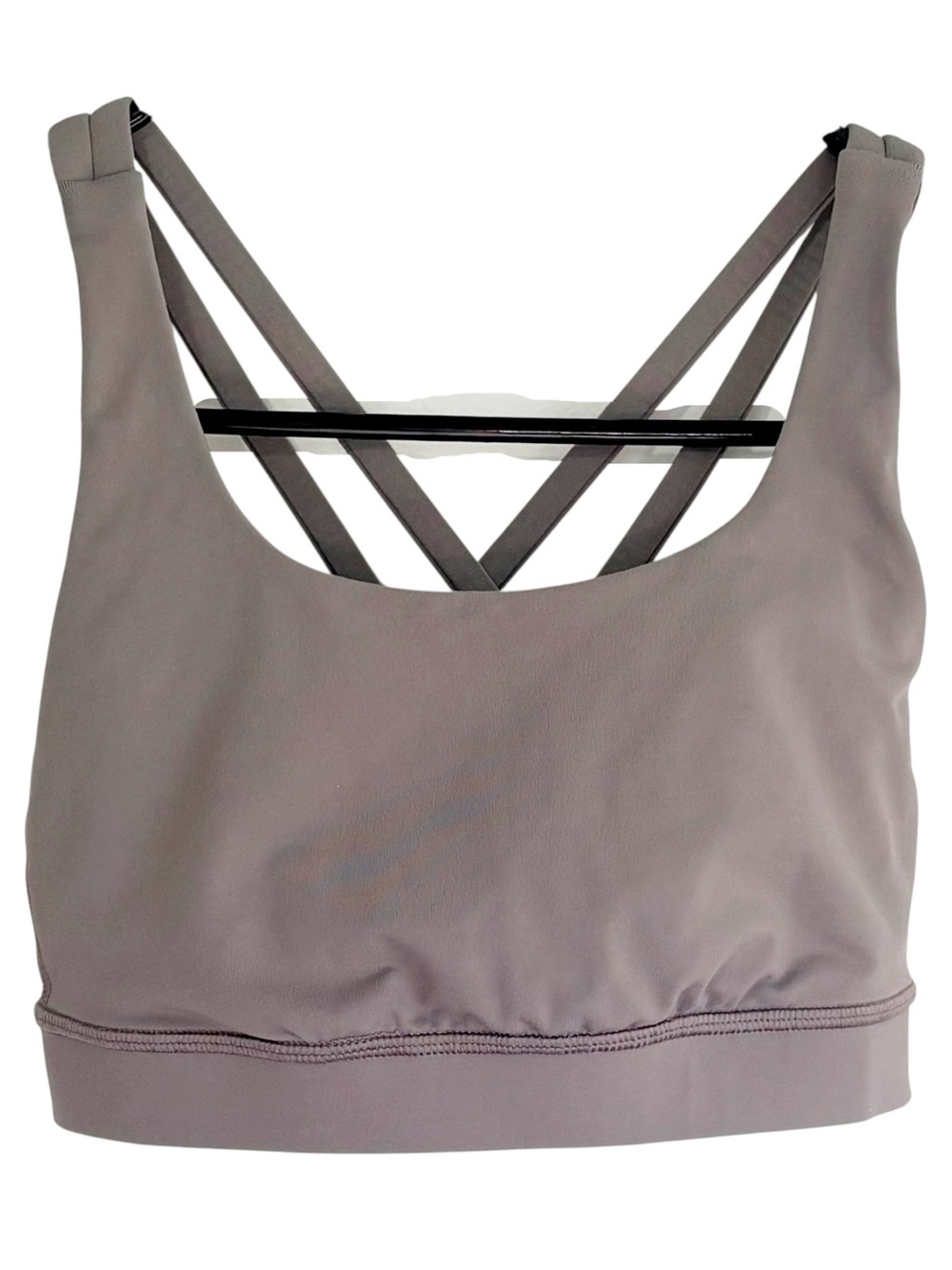 LULULEMON Energy Bra Taupe Strappy Cross Back Pilates Yoga Sports Bra Size 2